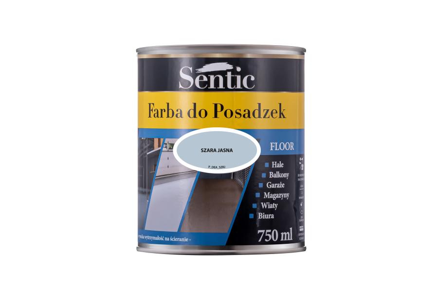 Zdjęcie: Farba do posadzek 750 ml szara jasna SENTIC