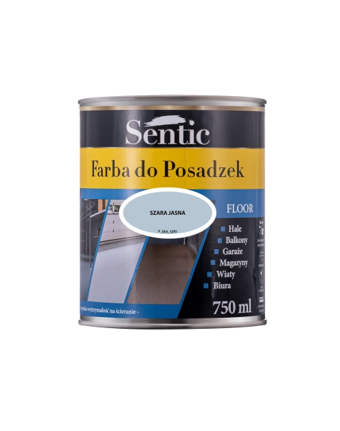 Zdjęcie: Farba do posadzek 750 ml szara jasna SENTIC