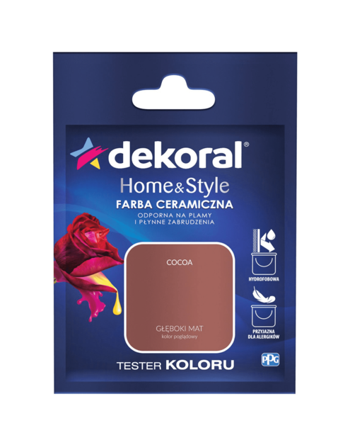 Zdjęcie: Farba ceramiczna Home&Style cacoa tester 0,03 L DEKORAL