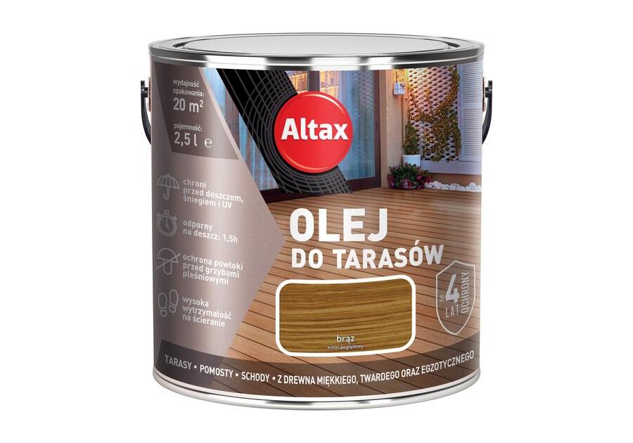 Zdjęcie: Olej do tarasu 2,5 L brąz ALTAX