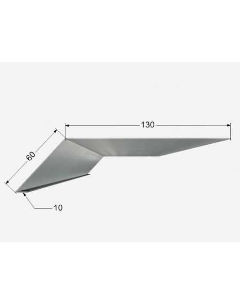 Zdjęcie: Scala Pas nadrynnowy 130x60x10, dł.2mb, brąz (RAL8017)