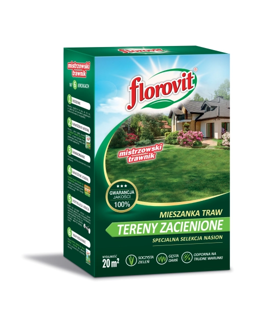 Zdjęcie: Mieszanka traw tereny zacienione karton 0,5 kg FLOROVIT