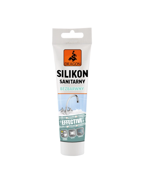 Zdjęcie: Silikon sanitarny 100 ml bezbarwny DRAGON