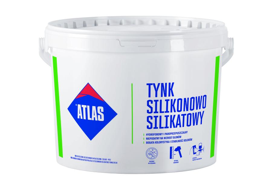 Zdjęcie: Baza tynku silikonowego-silikatowego SAH N 200 szara 25 kg ATLAS