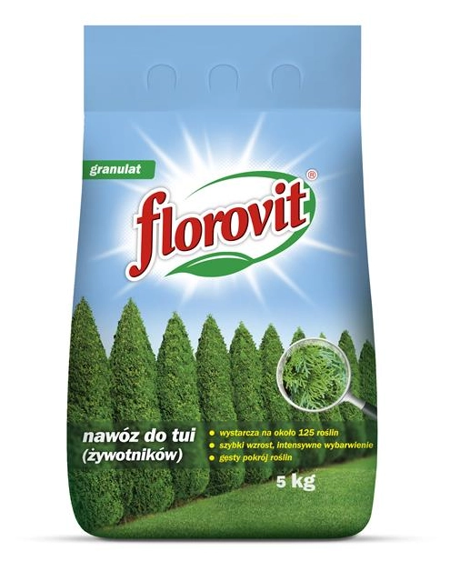 Zdjęcie: Nawóz do tui (żywotników) worek 5 kg FLOROVIT