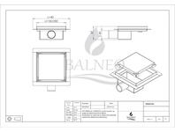 Zdjęcie: Odpływ liniowy kwadratowy SQ-Drain 20x20 cm BALNEO