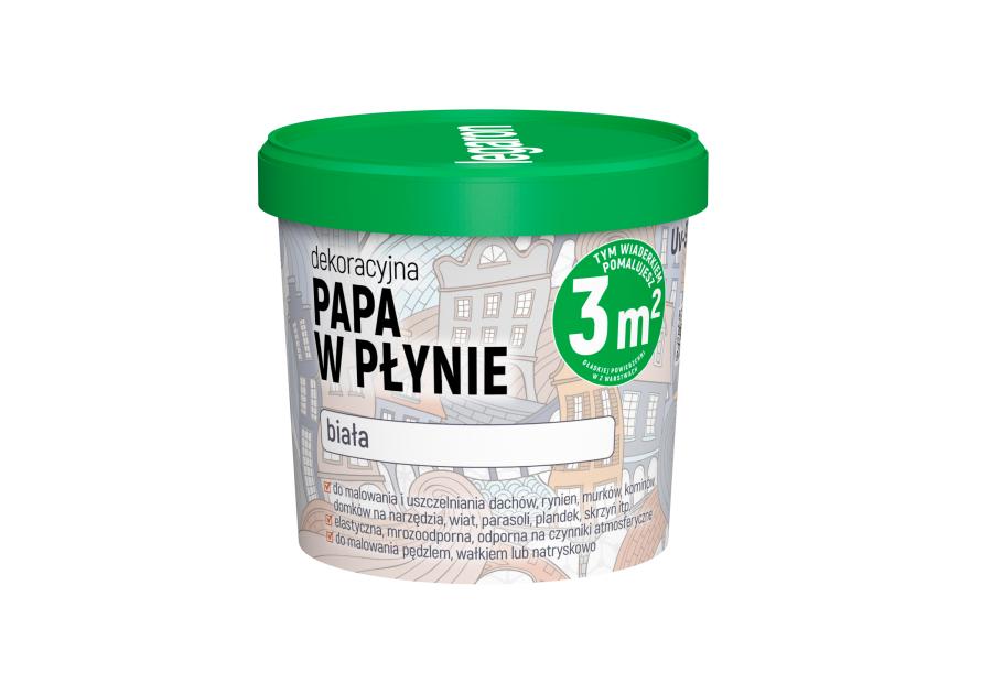 Zdjęcie: Papa dekoracyjna w płynie biała UV-903 1L MEGARON