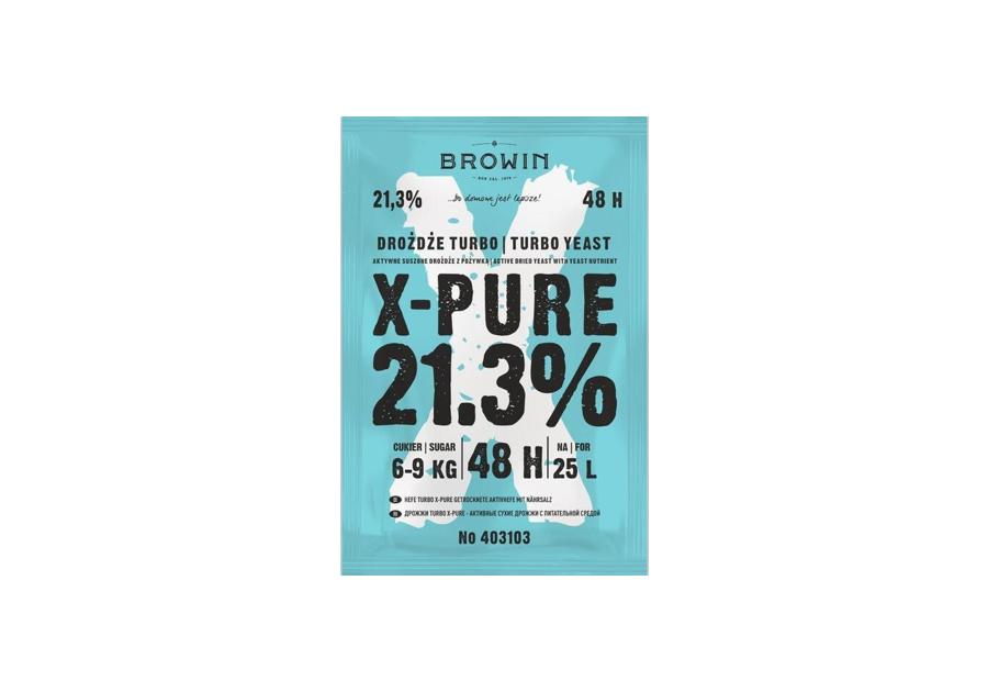 Zdjęcie: Drożdże Turbo X-Pure 21,3% 48 h - 135 g BROWIN