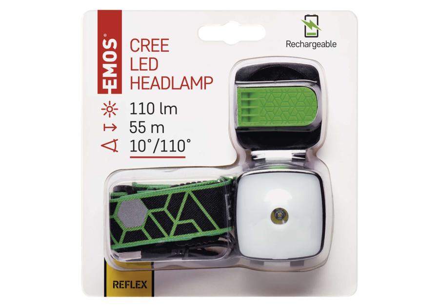 Zdjęcie: Latarka czołowa LED CREE 3W + SMD, 110 lm 850mAh ładowalna EMOS