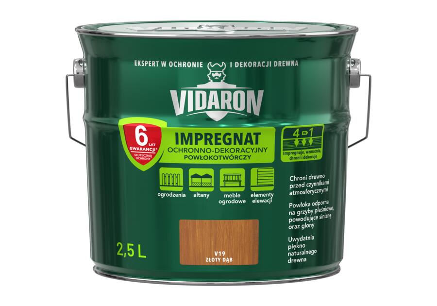 Zdjęcie: Impregnat powłokotwórczy złoty dąb V19 2,5 L VIDARON