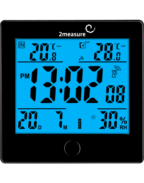 Zdjęcie: Stacja pogody-podświetlana RCC- czarna 2MEASURE