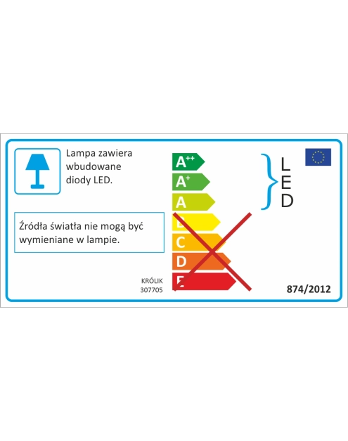 Zdjęcie: Lampka nocna Królik LED 2,5 W niebieska POLUX