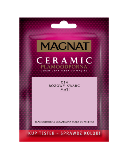 Zdjęcie: Tester farba ceramiczna różowy kwarc 30 ml MAGNAT CERAMIC