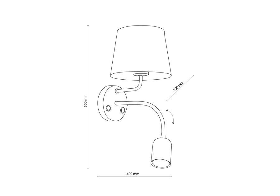 Zdjęcie: Kinkiet Maja gray 2 PŁ E27 + GU10 2536 TK LIGHTING