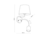 Zdjęcie: Kinkiet Maja gray 2 PŁ E27 + GU10 2536 TK LIGHTING