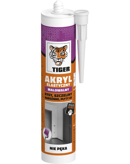 Zdjęcie: Akryl elastyczny biały 260 ml TIGER