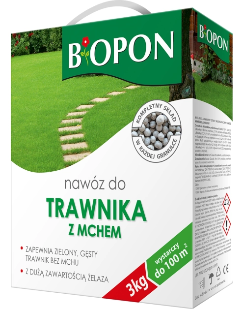 Zdjęcie: Nawóz do trawnika z mchem 3 kg BOPON