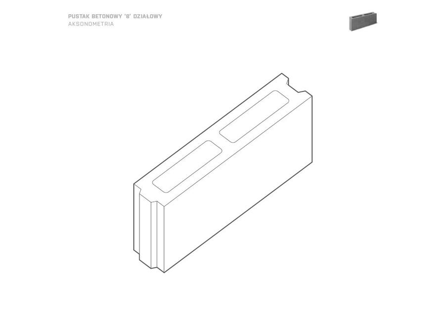 Zdjęcie: Pustak betonowy „8” działowy BETARD
