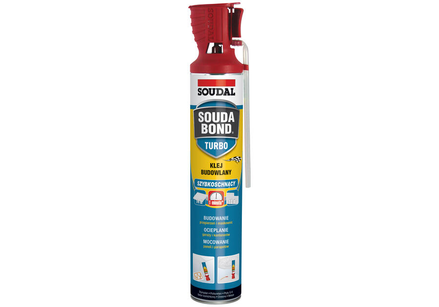 Zdjęcie: Klej budowlany szybkoschnący Soudabond Easy Turbo z aplikatorem Genius Gun 750 ml SOUDAL