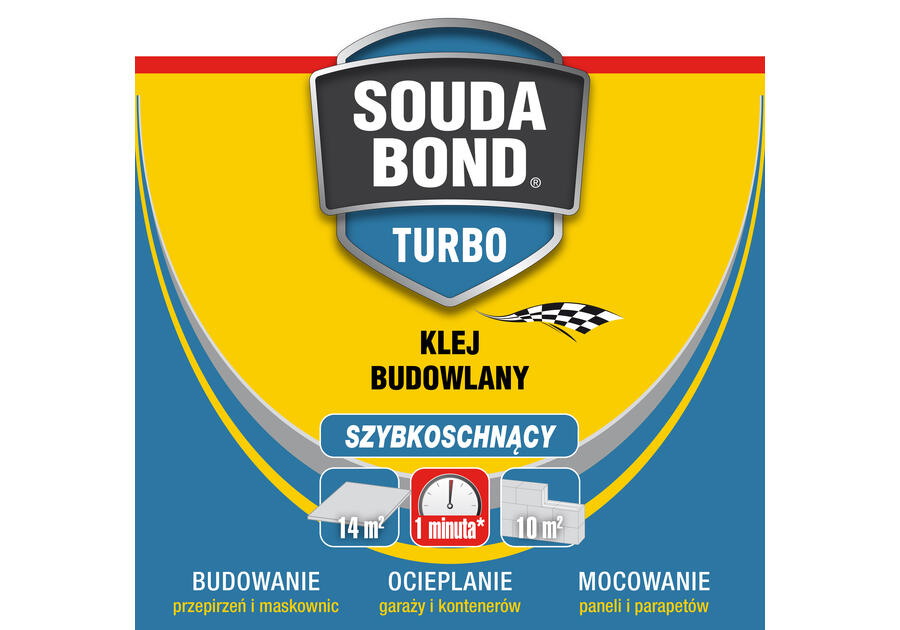 Zdjęcie: Klej budowlany szybkoschnący Soudabond Easy Turbo z aplikatorem Genius Gun 750 ml SOUDAL