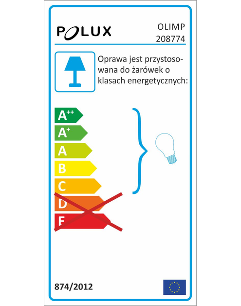 Zdjęcie: Kinkiet ogrodowy Olimp 2xGU10 inox czarny POLUX