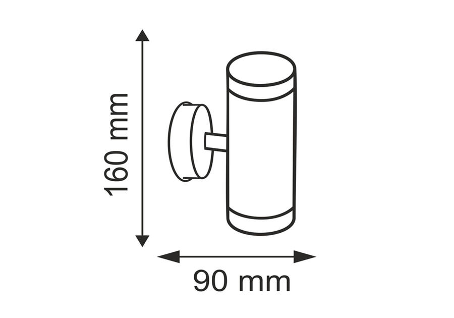 Zdjęcie: Kinkiet ogrodowy Olimp 2xGU10 inox czarny POLUX