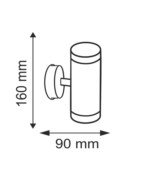 Zdjęcie: Kinkiet ogrodowy Olimp 2xGU10 inox czarny POLUX