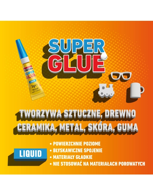 Zdjęcie: Klej sekundowy Super Glue liquid 3 x 1 g SOUDAL