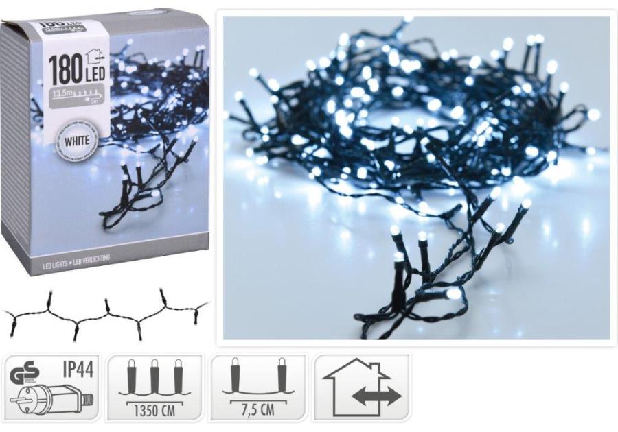 Zdjęcie: Łańcuch świetlny 13,5 m zimny biały 180 LED KOOPMAN