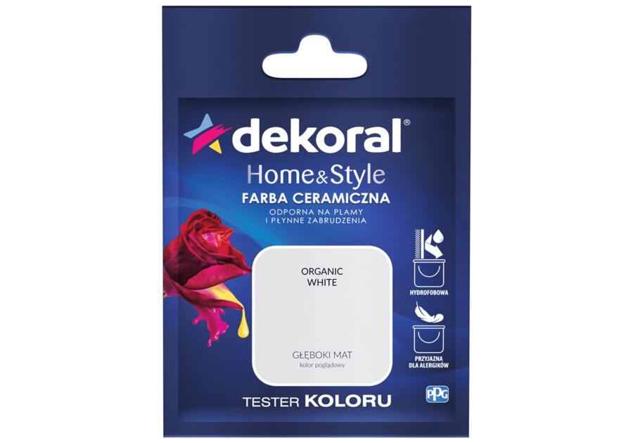 Zdjęcie: Farba ceramiczna Home&Style organic white tester 0,03 L DEKORAL