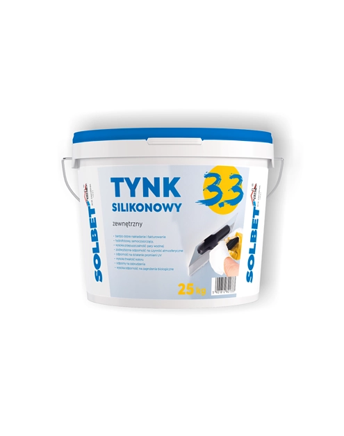 Zdjęcie: Tynk zewnętrzny silikonowy 3.3 25 kg SOLBET