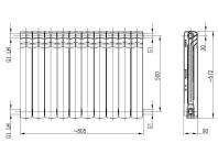 Zdjęcie: Grzejnik aluminiowy G500F/10 1,6 MPa KFA