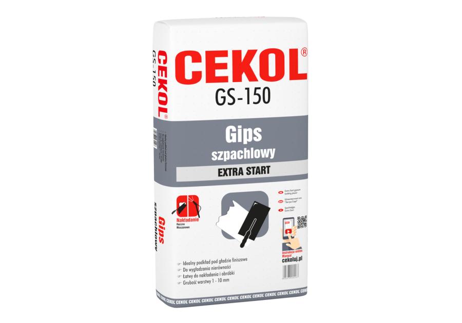 Zdjęcie: Gips szpachlowy Ekstra  GS-150, 18 kg CEKOL