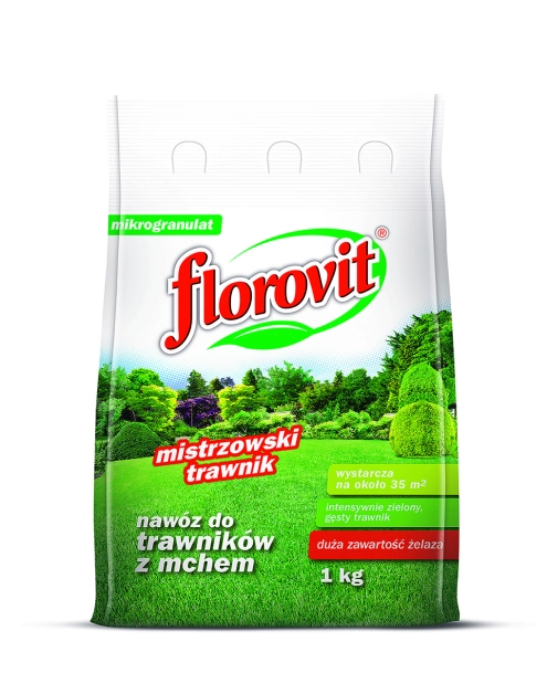 Zdjęcie: Nawóz do trawników z mchem worek 1 kg FLOROVIT