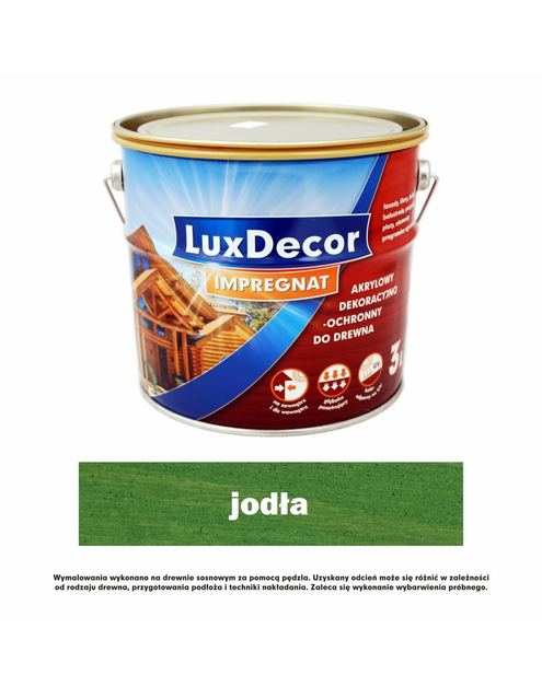 Zdjęcie: Impregnat do drewna 3 L jodła LUXDECOR