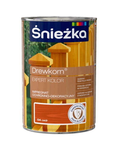 Zdjęcie: Imregnat ochronno-dekoracyjny Drewkorn Expert cedr 0,9 L