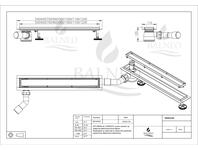 Zdjęcie: Odpływ liniowy z bocznym syfonem Side Drain (pod płytkę / Virgin) 100 cm BALNEO