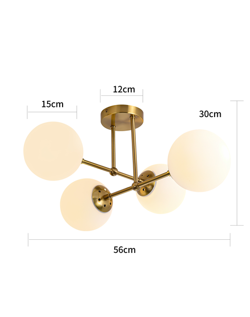 Zdjęcie: Lampa wisząca Roma 4 złota LIGHT PRESTIGE