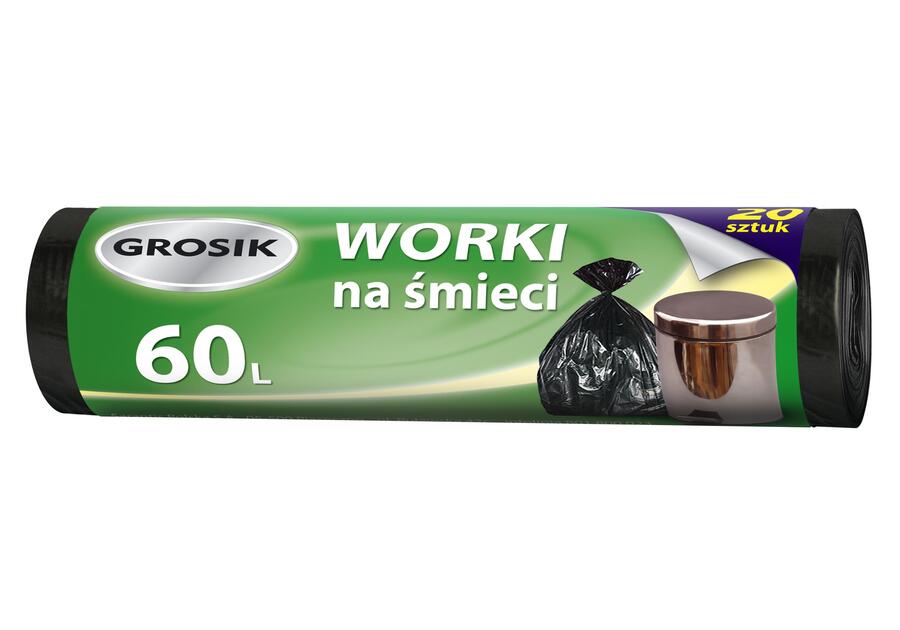 Zdjęcie: Worki na śmieci 60 L - 20 szt. GROSIK