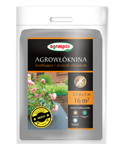 Zdjęcie: Agrowłóknina 3,2x5 m czarna zestaw AGRIMPEX