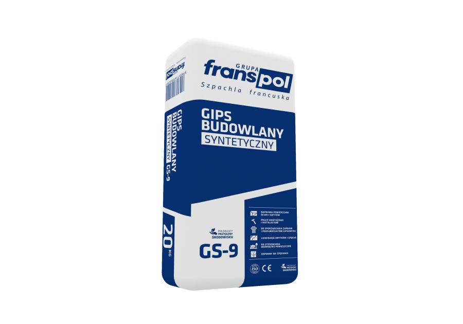 Zdjęcie: Gips budowlany GS-9 20 kg FRANS-POL