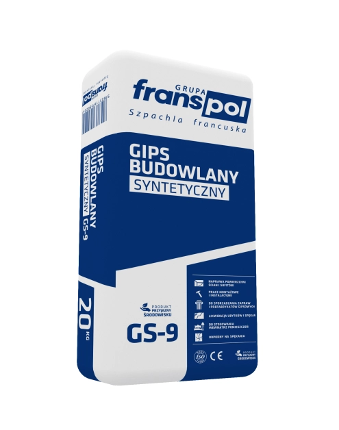 Zdjęcie: Gips budowlany GS-9 20 kg FRANS-POL