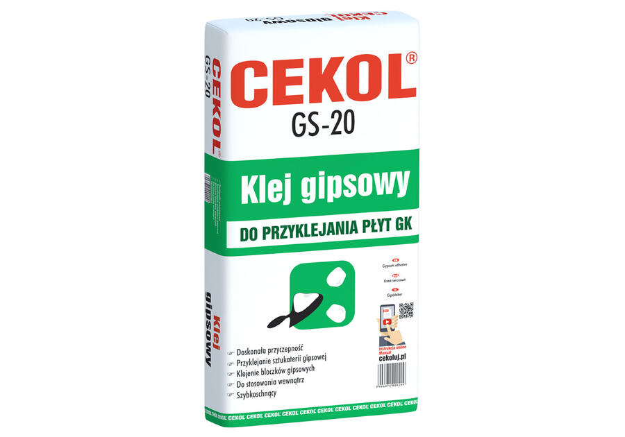 Zdjęcie: Klej gipsowy GS-20 - 10 kg CEKOL