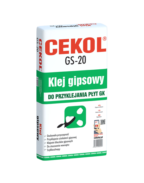 Zdjęcie: Klej gipsowy GS-20 - 10 kg CEKOL