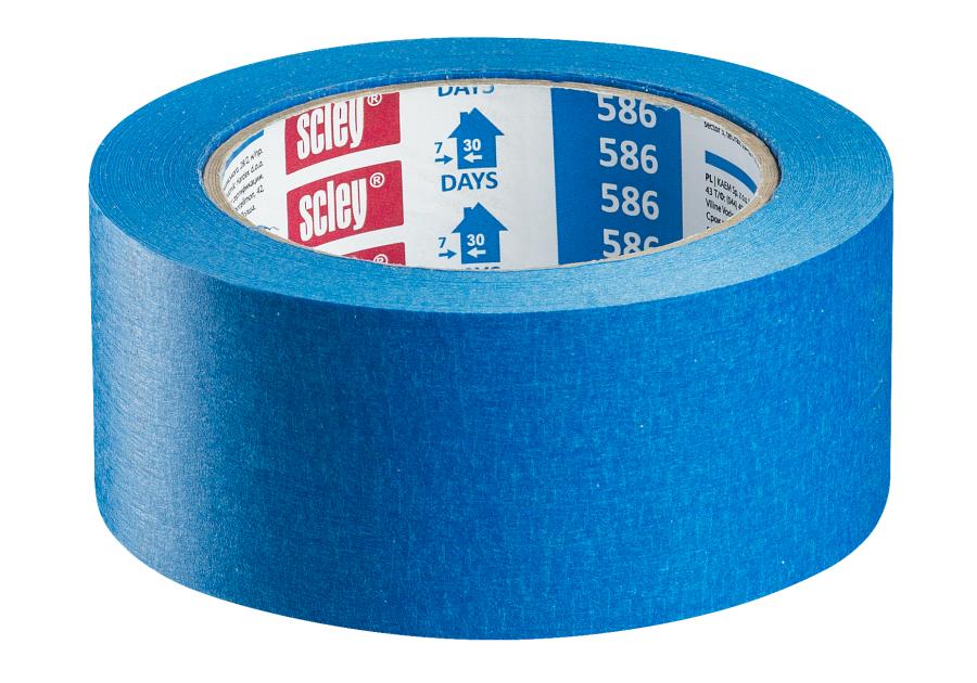 Zdjęcie: Taśma papierowa 38 mm - 33 m niebieska papierowa SCLEY