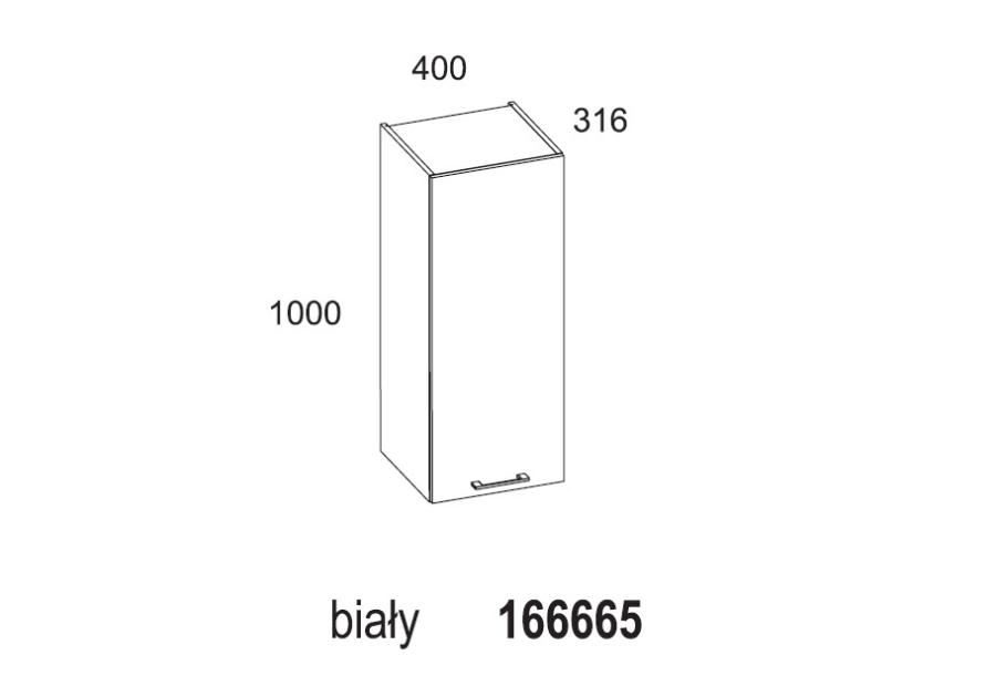 Zdjęcie: Szafka wisząca łazienkowa Modo 40 cm biała ELITA