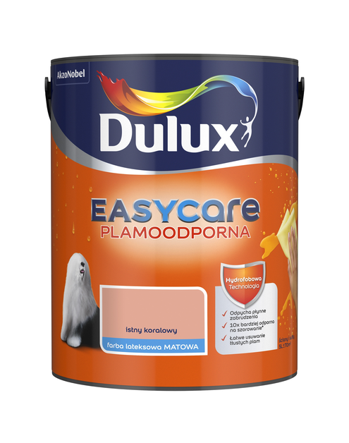 Zdjęcie: Farba do wnętrz EasyCare 5 L istny koralowy DULUX