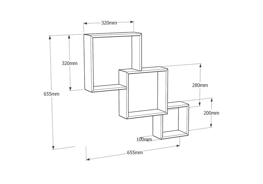 Zdjęcie: Półka modułowa splatana FIS 1 szara 320x280x200 mm VELANO