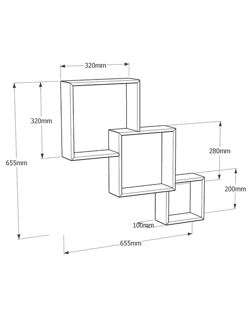 Zdjęcie: Półka modułowa splatana FIS 1 szara 320x280x200 mm VELANO