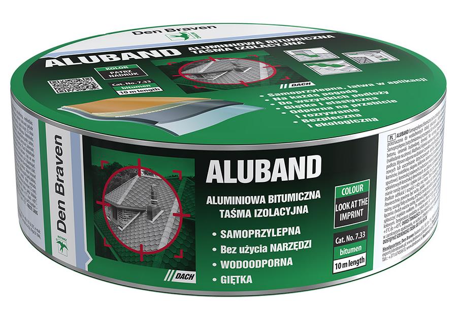 Zdjęcie: Taśma izolacyjna brązowy RAL 8016  10 cm -10 m Aluband aluminiowa bitumiczna DEN BRAVEN